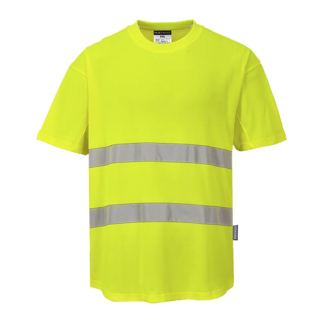 Atmungsaktives T-shirt Mit 2 Streifen Hv Gelb 3xl