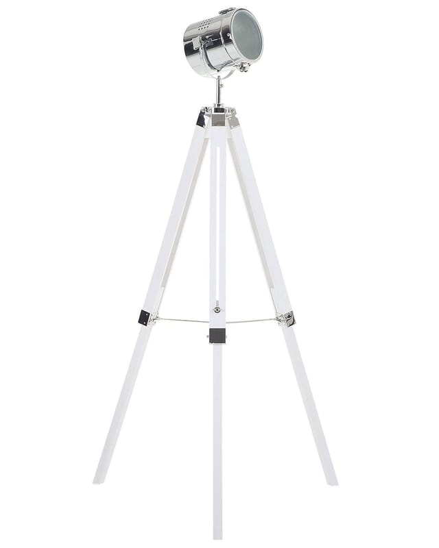 Stehlampe Alzette Kiefernholz Weiß