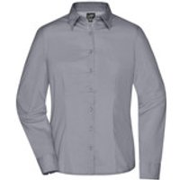 Damen Langarm Business Bluse JN641, stahl-grau, Größe 3XL Bild 2