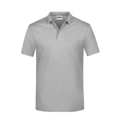 Herren Basic Poloshirt JN792, grau heather, Größe 3XL