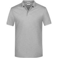 Herren Basic Poloshirt JN792, grau heather, Größe 3XL Bild 2