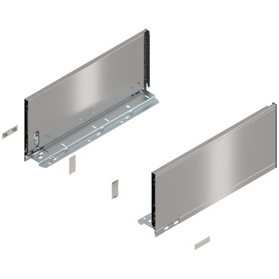 LEGRABOX Zarge, Höhe C (177 mm), NL=400 mm, links/rechts, für LEGRABOX pure, inox-gebür.-lackiert