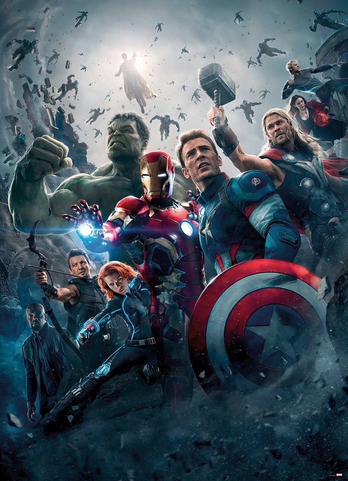 Komar Fototapete Avengers-Age-of-Ultron-Movie-Poster - Größe 184 x 254 cm, glatt, bedruckt, (1 St), Kinderzimmer Bild 2