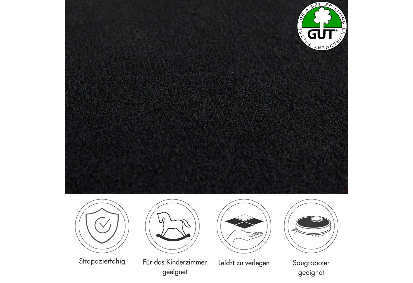 Andiamo Teppichboden Sina, Velours, Gesamthöhe ca. 6 mm, Luxusklasse LC1, rechteckig, Uni Farben, Breite 400 cm, strapazierfähig, pflegeleicht, Wohnzimmer