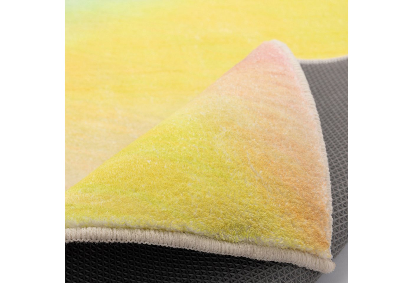 Gino Falcone Badematte Ariella GF-153, Höhe 7 mm, rutschhemmend beschichtet, fußbodenheizungsgeeignet, Polyester, rechteckig, Badteppich, bedruckt, modernes Design, Farbverlauf, weich & kuschelig Bild 4