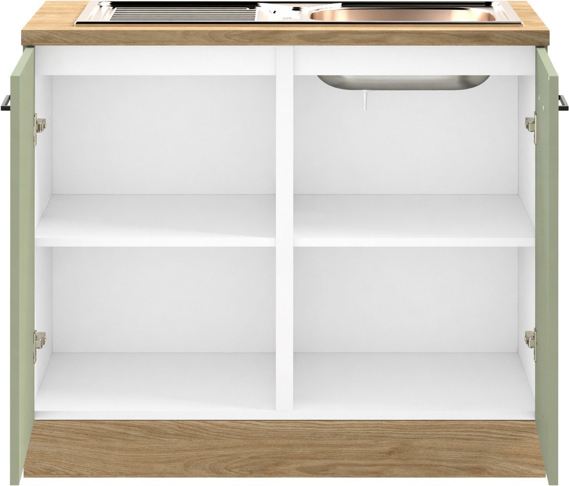 KOCHSTATION Spülenschrank KS-Kolari (1-St) Maße (B/T/H): 100,1 x 60 x 88 cm