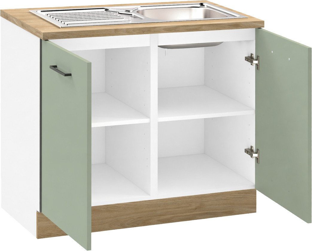 KOCHSTATION Spülenschrank KS-Kolari (1-St) Maße (B/T/H): 100,1 x 60 x 88 cm Bild 3