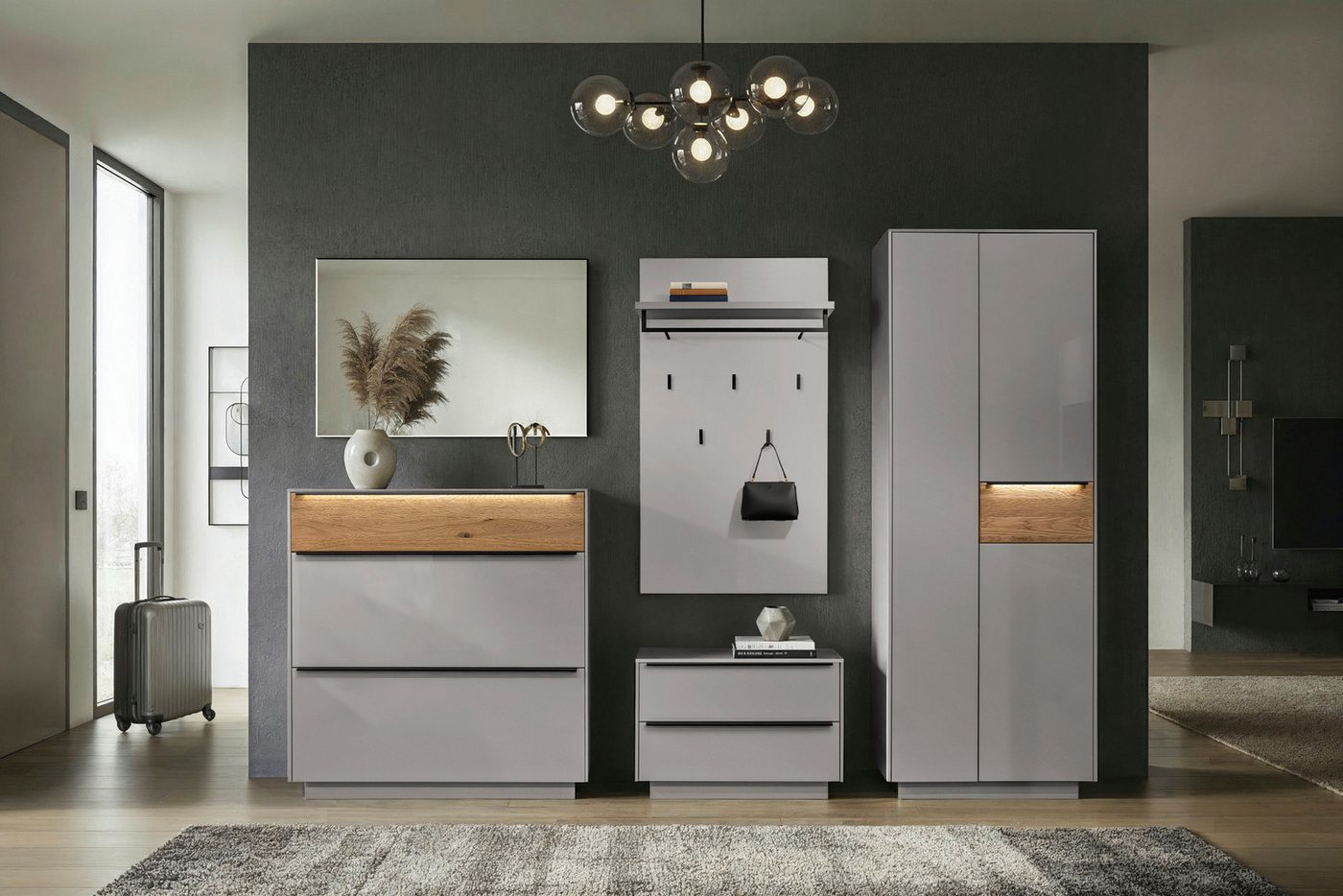 Mäusbacher Garderobenpaneel Nova Garderobe, mit Kleiderstange und Hutablage BHT 69x123x28 cm