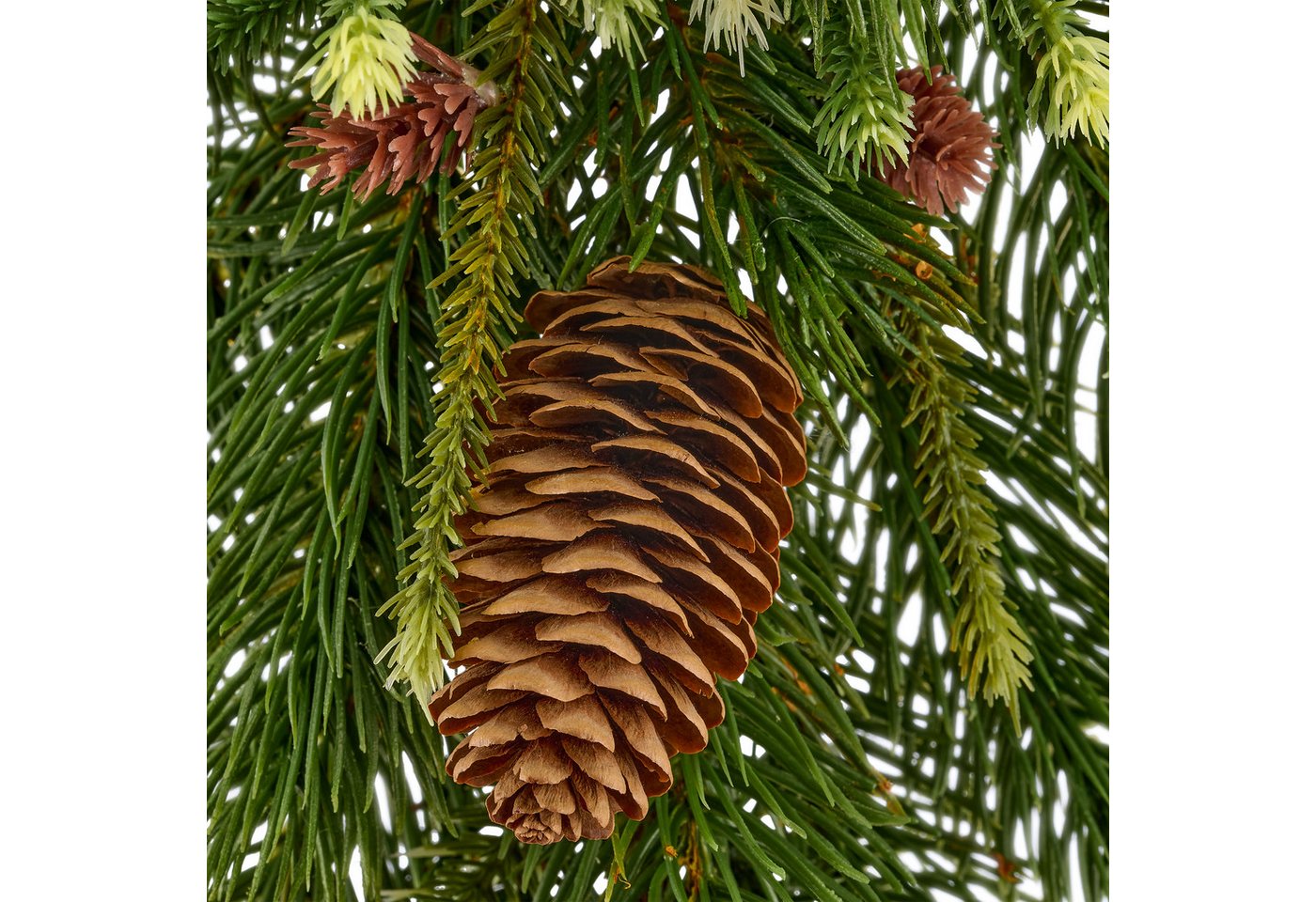 Winterliche Kunstpflanze 2 Stück Tannenhänger, jeweils ca.40cm hoch und 24cm breit Tanne, OTTO home, Höhe 40 cm, mit Zapfen, Weihnachtsdeko
