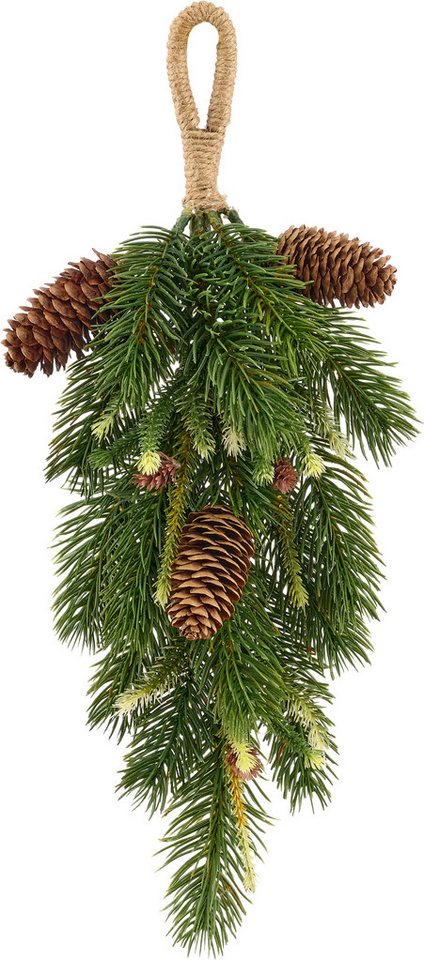 Winterliche Kunstpflanze 2 Stück Tannenhänger, jeweils ca.40cm hoch und 24cm breit Tanne, OTTO home, Höhe 40 cm, mit Zapfen, Weihnachtsdeko Bild 3