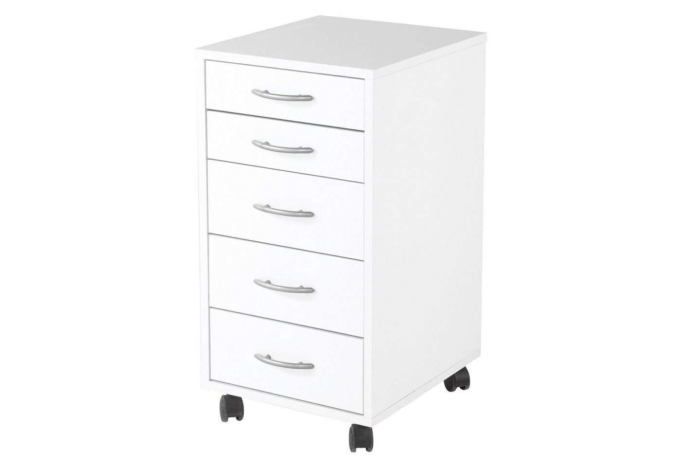FMD Rollcontainer Freddy, Büroaufbwahrung mit 5 Schubkästen auf Rollen, Höhe 63 cm Bild 4