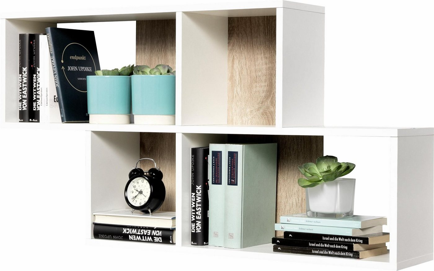 FMD Wandregal Nora, Wandregal mit vier Fächern, Breite 100 cm Bild 3