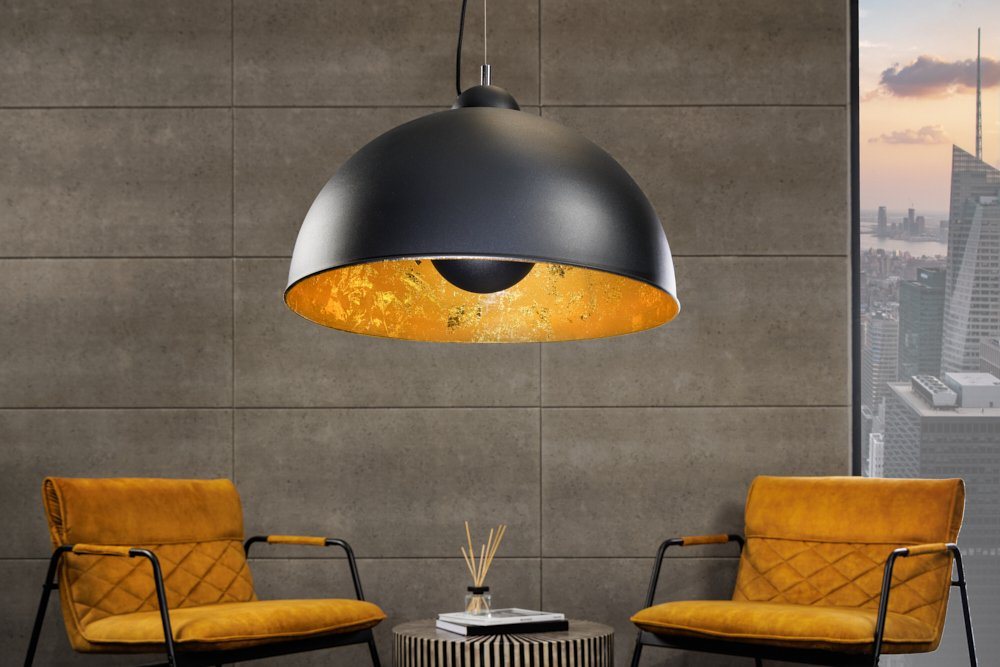 riess-ambiente Hängeleuchte STUDIO 55cm schwarz / gold, ohne Leuchtmittel, Wohnzimmer · Metall · Esszimmer · Industrial Bild 3