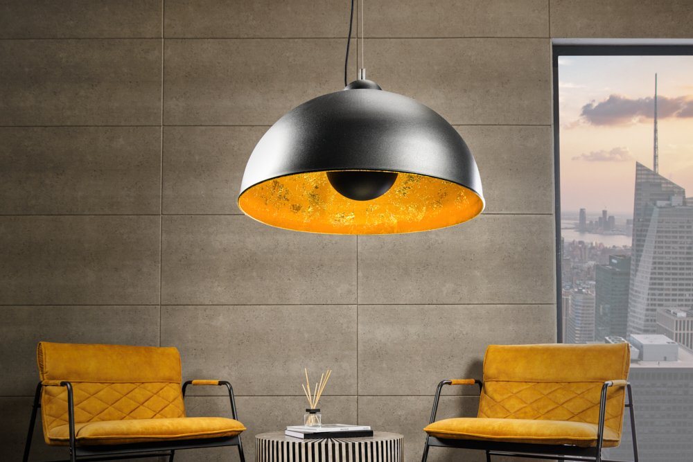 riess-ambiente Hängeleuchte STUDIO 55cm schwarz / gold, ohne Leuchtmittel, Wohnzimmer · Metall · Esszimmer · Industrial Bild 5
