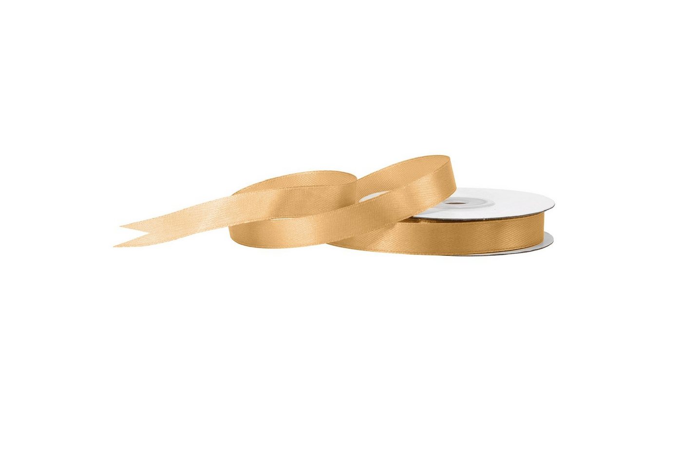Creativery Satinband, Satinband 12mm x 25m Rolle Hellgold
