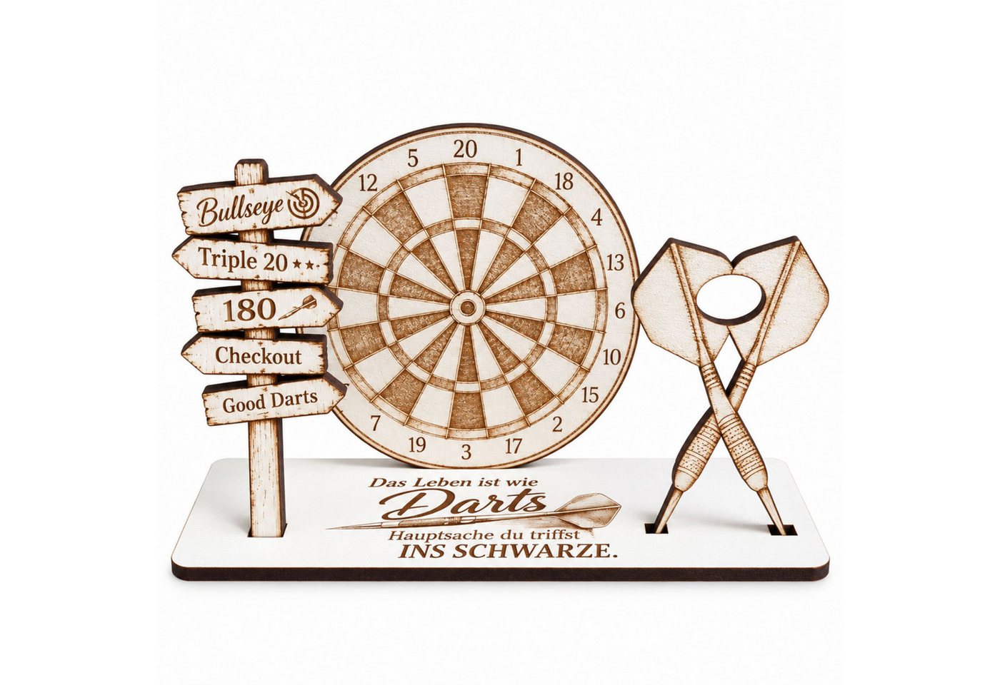 Dekolando Geschenkkarte Dart Geldgeschenk Geschenkidee für Dartspieler 14x9cm