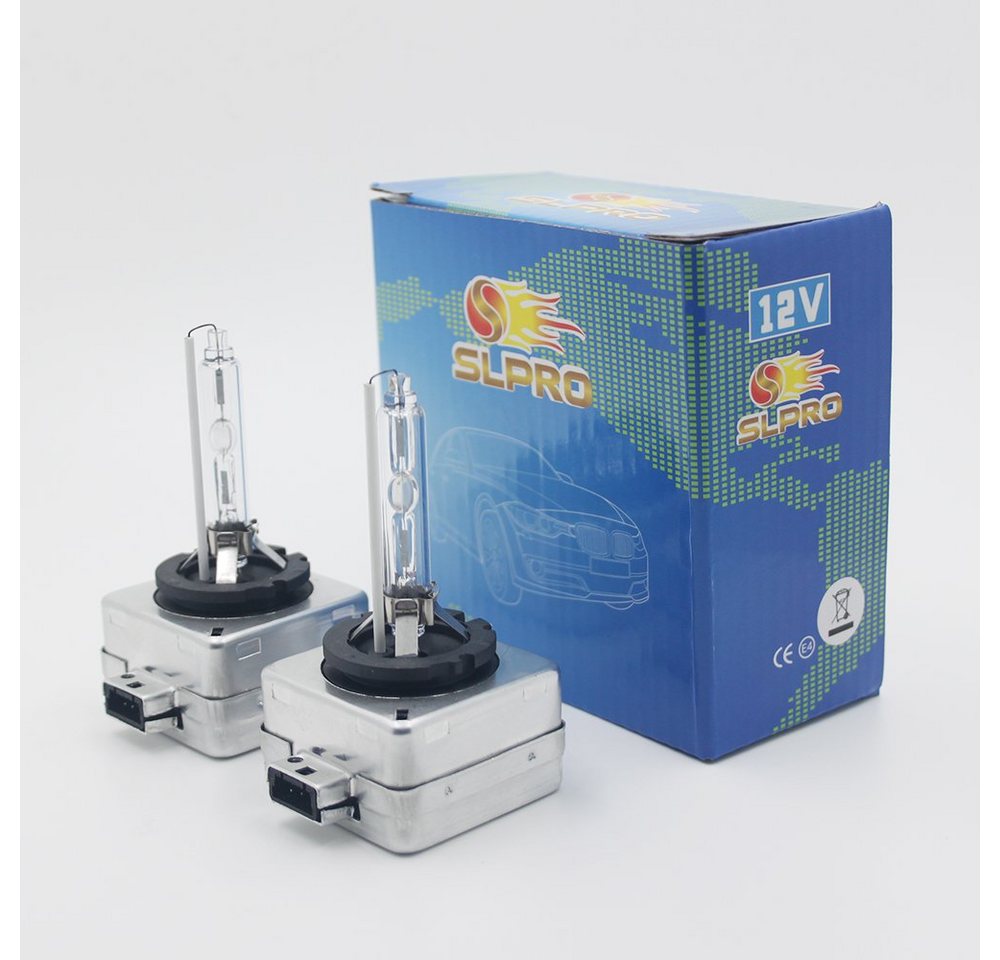 SLPRO KFZ-Ersatzleuchte D1S Xenon Brenner 8000K 35W 12V 2er Set für Scheinwerfer, D1S, 2 St., Tageslichtweiß, Verbesserung der Sichtbarkeit dank 8000K & 35W Bild 4
