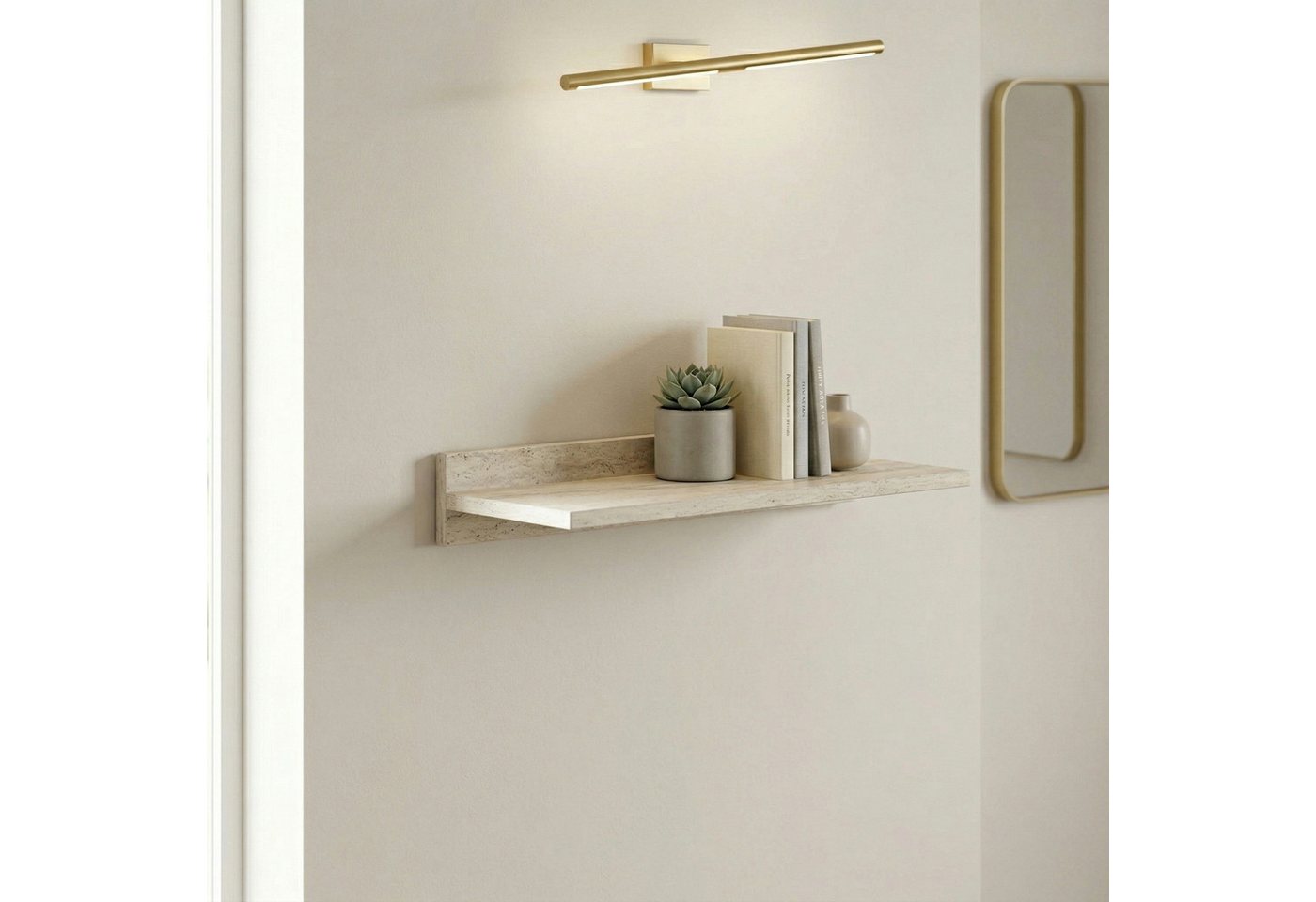 Decortie Wandregal Simple, Modernes Wandregal/Schwebendes Regal, 60 x 24 x 10 cm