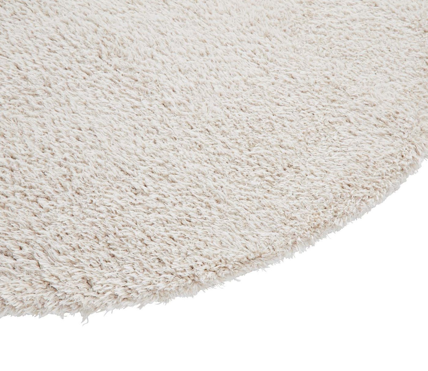 TaCa Home Flokati-Teppich Flokati Langflorteppich Shaggy – Hochflor 52 mm, rund, Höhe: 52 mm, Wohnzimmer Schlafzimmer Esszimmer, creme - 120 x 120 cm Bild 5