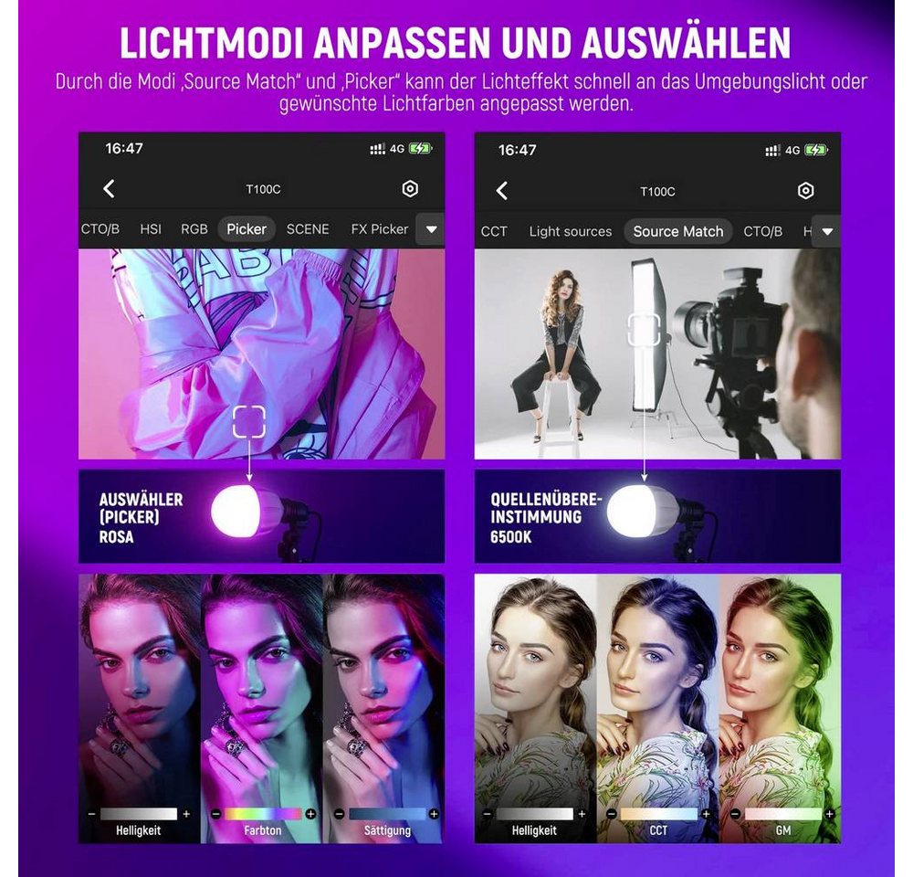 Neewer Ringlicht NK800 LED Videoleuchte Bild 4