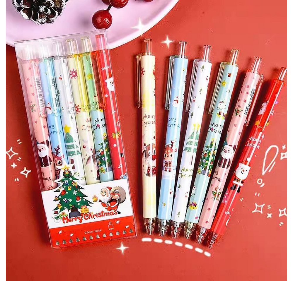 FOUORTUNATE-BEE Kugelschreiber 12 Stuck Weihnachtsstifte Kugelschreiber Weihnachten, (Schneemann Stifte Weihnachtsstifte Set, 12-tlg), für Weihnachts Schule Weihnachtsgeschenke Kleinigkeiten