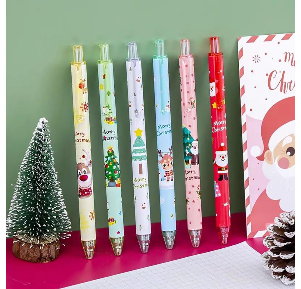 FOUORTUNATE-BEE Kugelschreiber 12 Stuck Weihnachtsstifte Kugelschreiber Weihnachten, (Schneemann Stifte Weihnachtsstifte Set, 12-tlg), für Weihnachts Schule Weihnachtsgeschenke Kleinigkeiten Bild 2