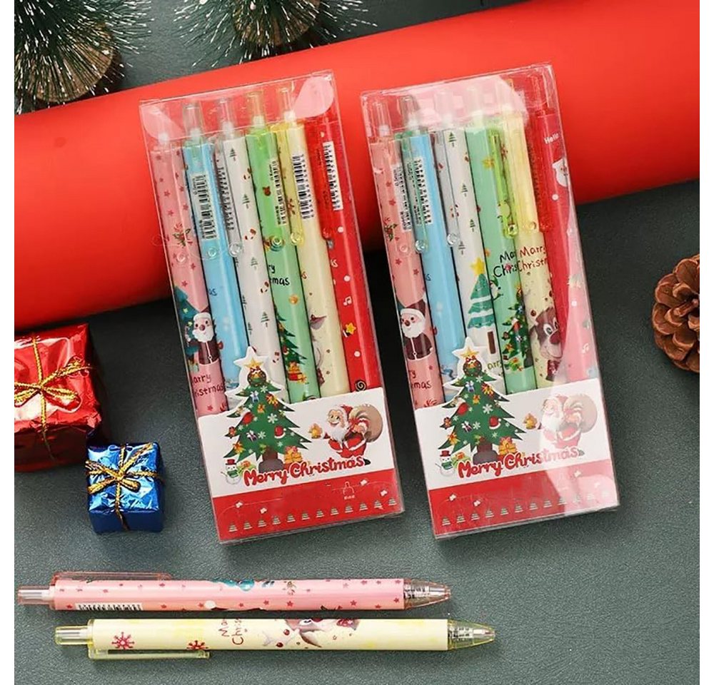 FOUORTUNATE-BEE Kugelschreiber 12 Stuck Weihnachtsstifte Kugelschreiber Weihnachten, (Schneemann Stifte Weihnachtsstifte Set, 12-tlg), für Weihnachts Schule Weihnachtsgeschenke Kleinigkeiten Bild 4