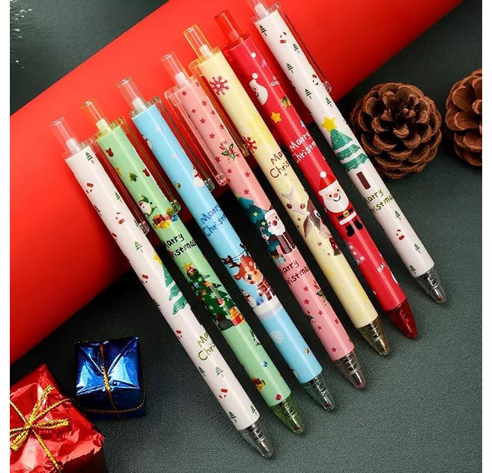 FOUORTUNATE-BEE Kugelschreiber 12 Stuck Weihnachtsstifte Kugelschreiber Weihnachten, (Schneemann Stifte Weihnachtsstifte Set, 12-tlg), für Weihnachts Schule Weihnachtsgeschenke Kleinigkeiten Bild 5