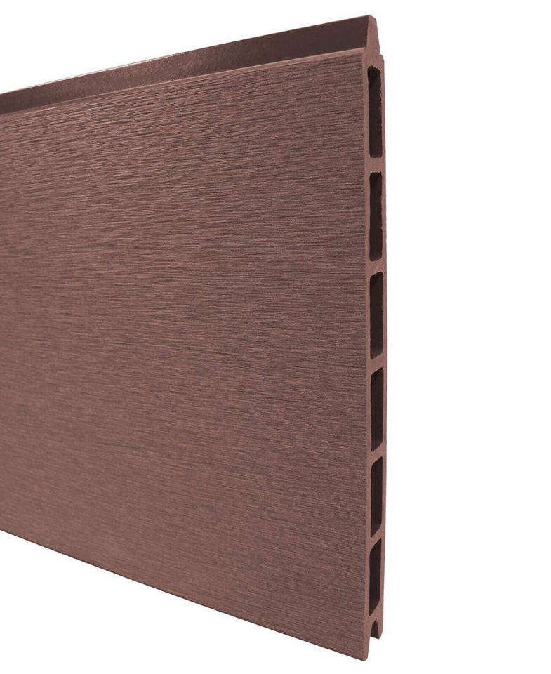 WPC Profi Zaun WPC Sichtschutzzaun MUSTER Handmuster 15 cm Redwood Braun, (WPC Zaun, Musterstück 15 cm)