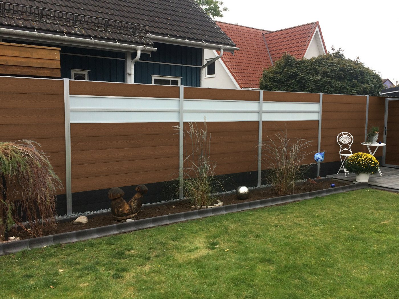WPC Profi Zaun WPC Sichtschutzzaun MUSTER Handmuster 15 cm Redwood Braun, (WPC Zaun, Musterstück 15 cm) Bild 4