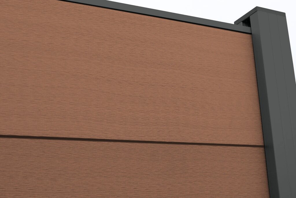 WPC Profi Zaun WPC Sichtschutzzaun MUSTER Handmuster 15 cm Redwood Braun, (WPC Zaun, Musterstück 15 cm) Bild 5