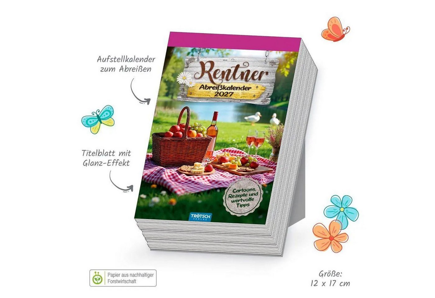 Trötsch Verlag Abreißkalender TRÖTSCH - Abreißkalender Rentner 2027