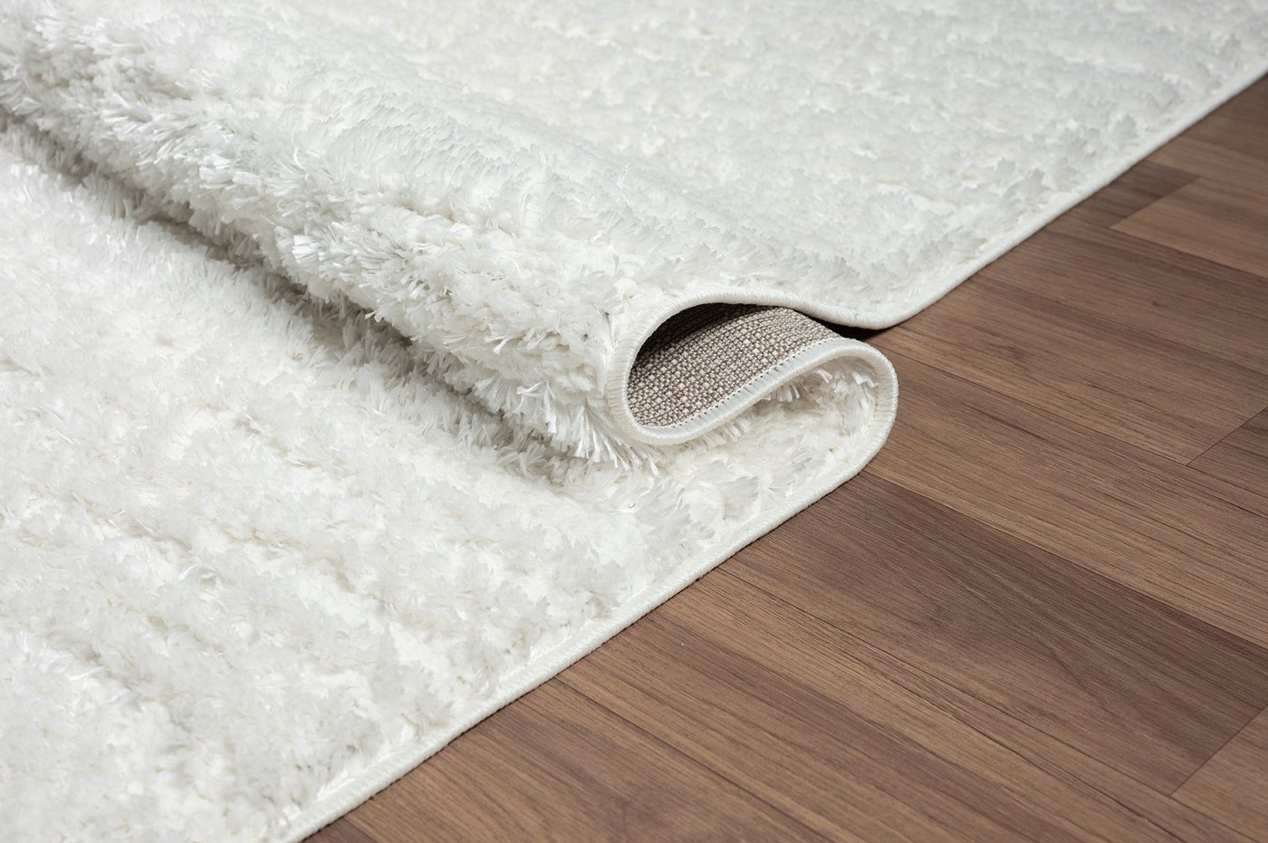 Vimoda Hochflor-Teppich Shaggy Langflor, weich & küschlich Teppich Wohnzimmer Weiß, Rechteckig, Höhe: 30 mm, 3D Motiv, Raute, luxuriöser Look für Wohnzimmer, Kinderzimmer Bild 3