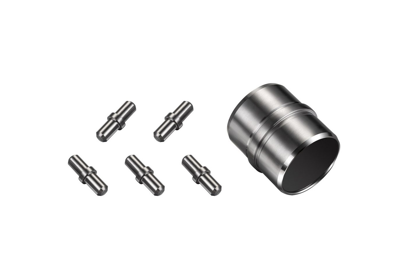 Duschparadies Handlauf DUSCHPARADIES Geländerverbinder Set, Verbindung mehrerer Geländer, (Packung, 5 St), Farben: Silber Verbindungsart: Gerade oder Universell.