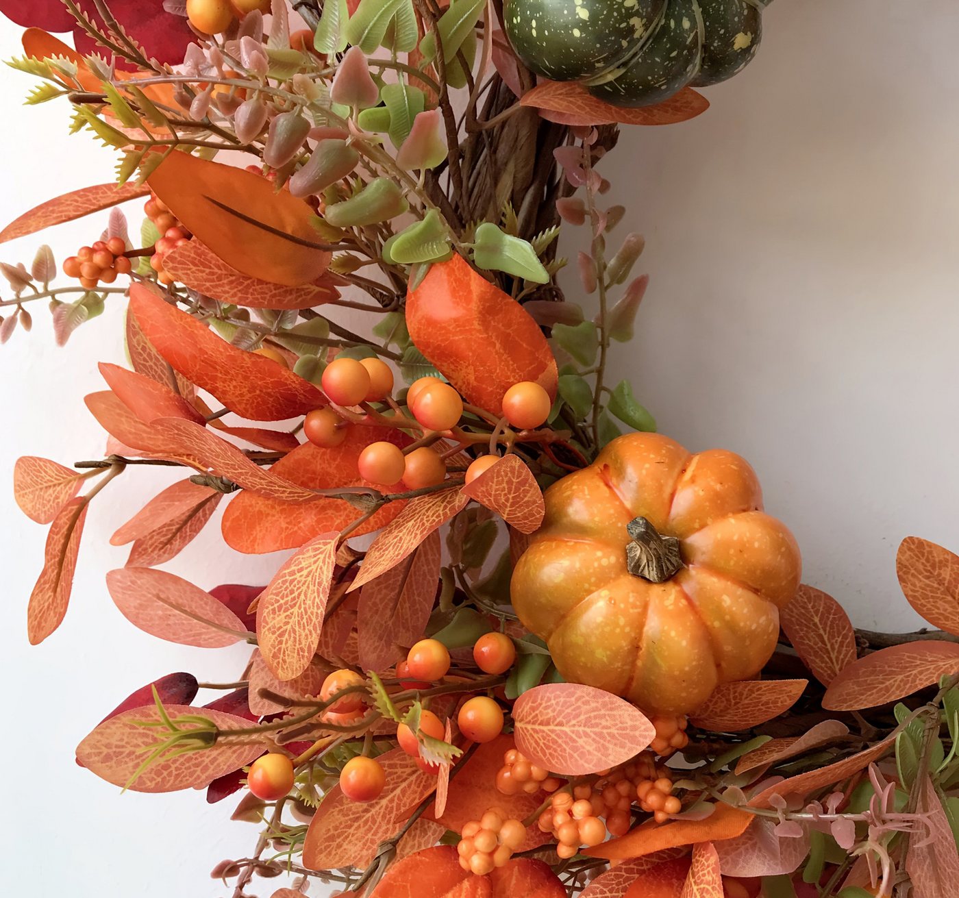 Bomiclss Dekokranz 40cm Herbst-Beerenkranz, Herbstlicher Türkranz, geeignet für Haustüren, Veranden und Thanksgiving-Erntedekoration Bild 2