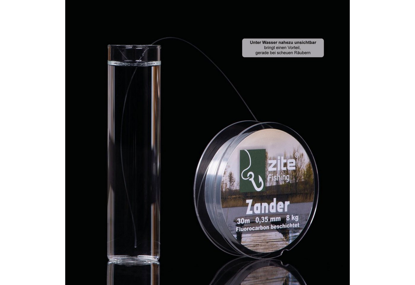 Zite Angelschnur Fluorocarbon Vorfachschnur 0,35mm, 30m - Monofile Zanderschnur