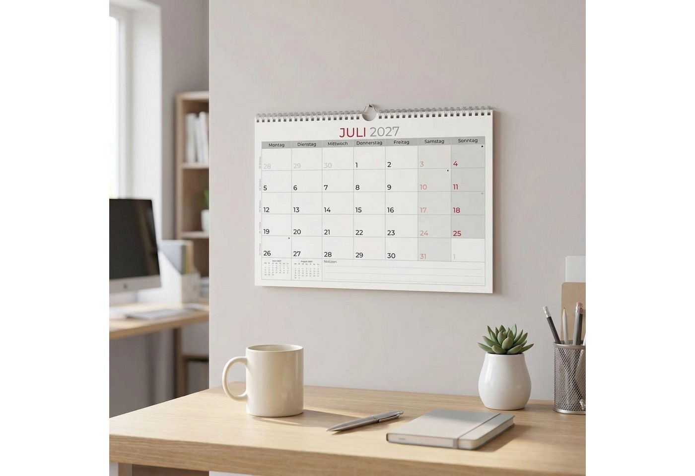 Wandkalender Monatsterminkalender 1M/1S 2027 Bild 4