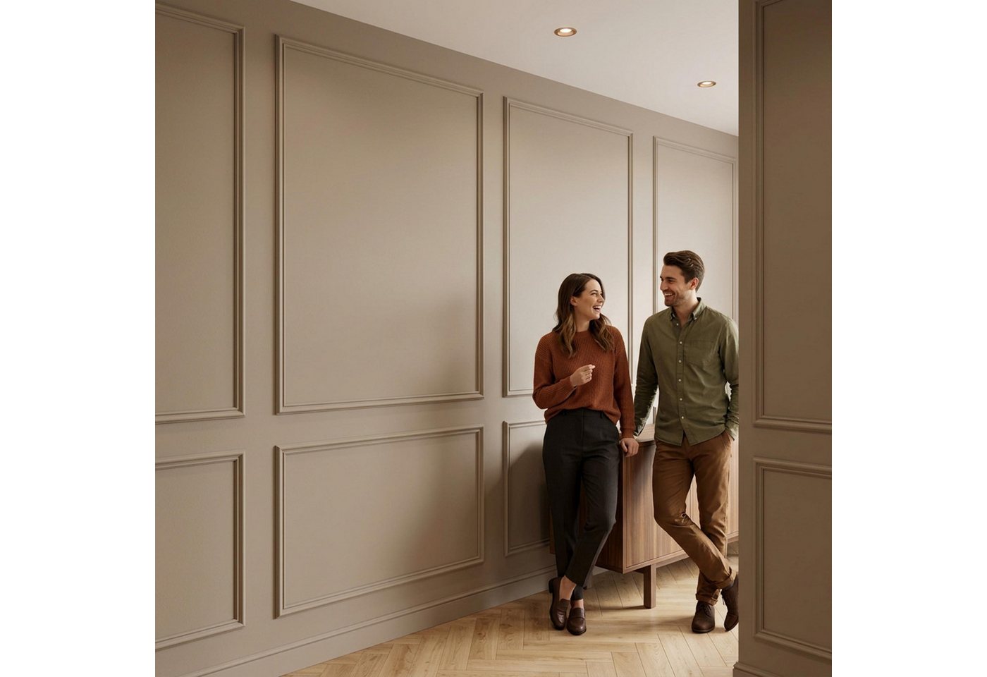 Quest Stuckleiste Zierleiste Wand PS 40 x 20 mm, überstreichbar, Verklebt, Polystyrol (PS) 40 x 20 mm, 1-St., englische Wandvertäfelung, 200 cm, weiß