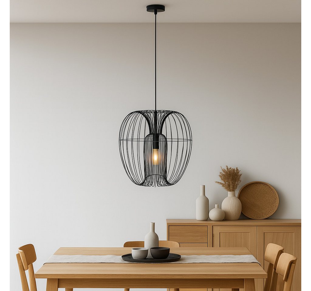 Liadomo Pendelleuchte Giarre, ohne Leuchtmittel, aus pulverbeschichtetem Eisen, Industrial-Look, exkl. Leuchtmittel Bild 5
