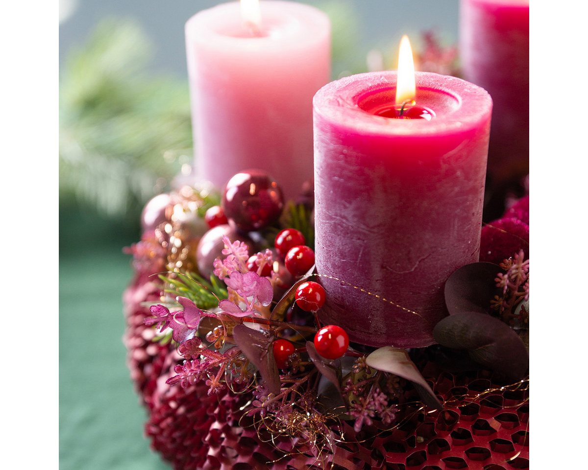 Winterliche Kunstpflanze Beerenzweig Künstlich Rot 50cm Deko Weihnachtszauber 2er Set, 2 Stück, Florists Products, Höhe 1 cm Bild 2