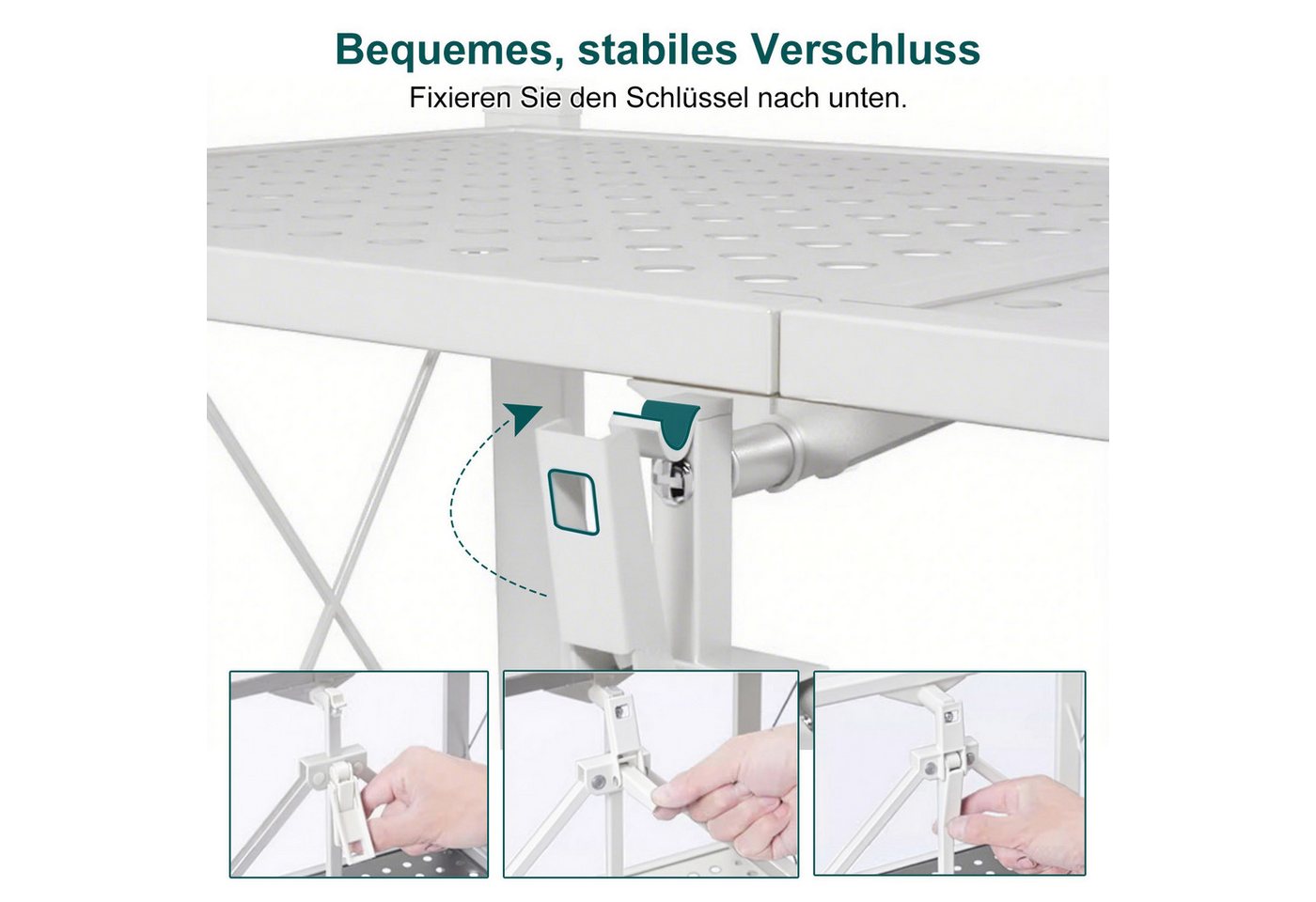 FOXSPORT Standregal mit Rollen, Mehrzweckregal, 1er-Packung, Komplett-Set, Traglast von 20 kg pro Ebene, mit 4/5 Ablagen, Lagerregal, Küchenregal, 72x37x163cm Bild 4