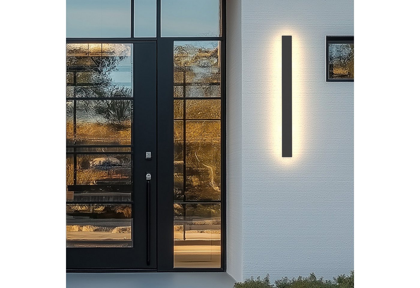 LOHAS-LED Außen-Wandleuchte LED Wandleuchte Strip, 60 cm, IP67, 3000K für Garten & Fassade, LED fest integriert, Warmweiß Bild 4