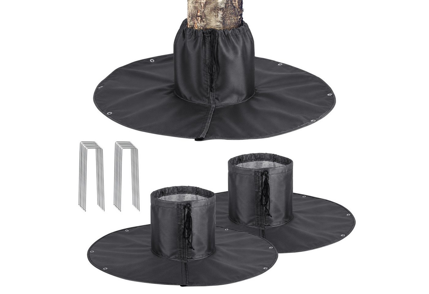 Clanmacy Winterschutzvlies 4er Pflanzen Winterschutz Frostschutzmatte Ø100 cm für Bäume Bild 4