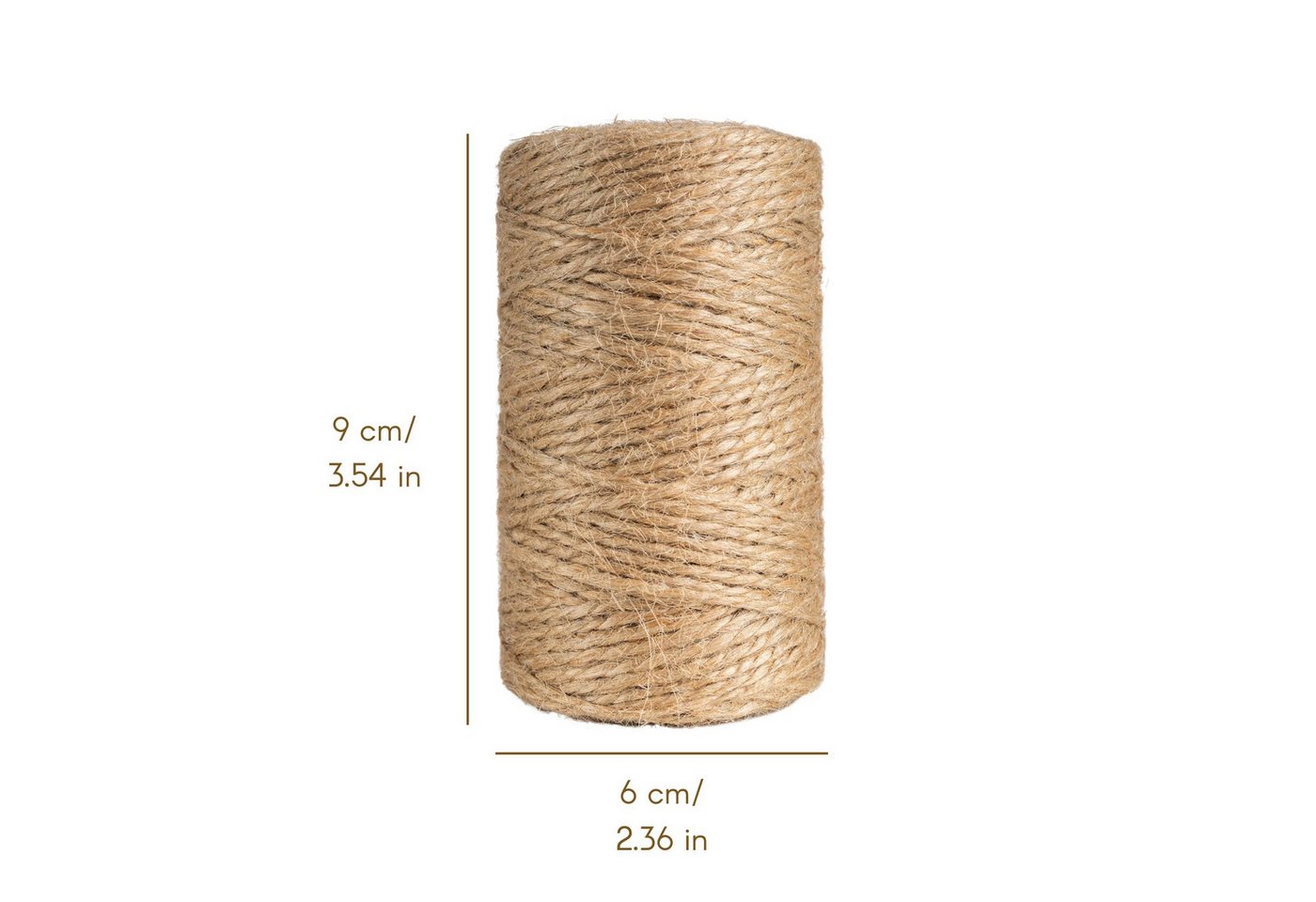 Creative Deco 50m Juteschnur Natur Braun, 3 mm Dicke 3-Lagig Bastelgarn