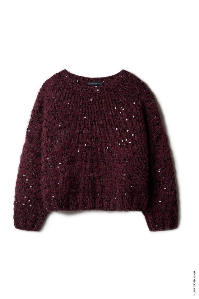 LANA GROSSA COSMO Beilaufgarn mit großen und kleinen Pailletten Häkelwolle, 260 m (Beilaufgarn aus Baumwolle mit großen und kleinen Pailletten, Für Pullover, Cardigans, Westen, Ponchos und Accessoires), 100 g
