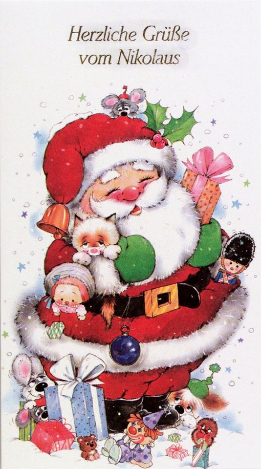 BSB Grußkarten Nikolaus - Glückwunschkarte im Format 11,5 x 17 cm mit Briefumschlag