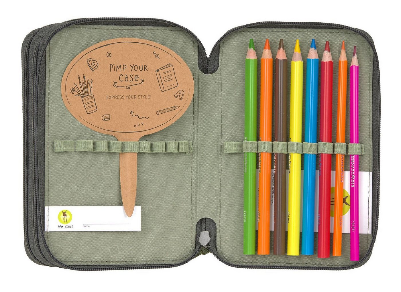 LÄSSIG Federmäppchen School Triple Pencil Case Slim Bild 5