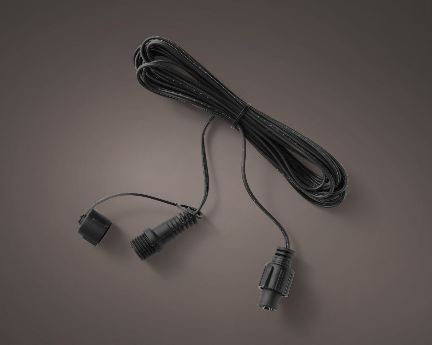 Lumineo LED-Lichterkette, Verlängerungskabel 5m PVC Kabel Outdoor Schwarz Bild 3