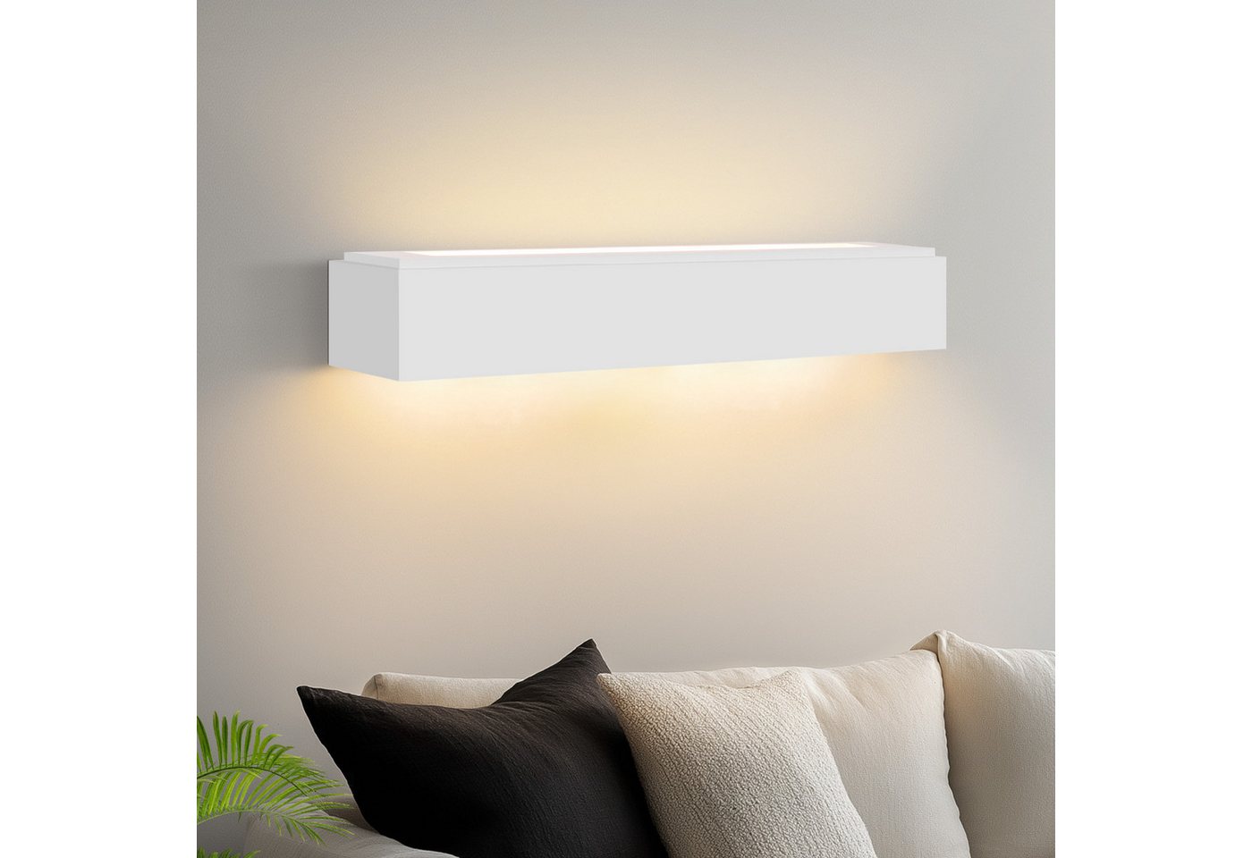 ZMH Wandleuchte innen Weiß G9 40W Modern Wandlampe Schlafzimmer Wohnzimmer Flur, ohne Leuchtmittel, 1 flammig,Up-Down-Lichteffekt,Flurlampe für Treppenhaus, 1 Stück Bild 4