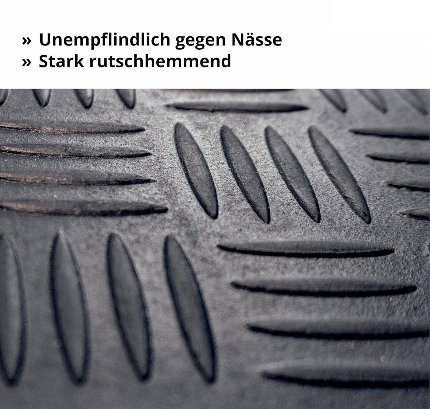 wohnTRAUM24 Stufenmatte Stufenmatten Synthetischer Gummi Außen mit Stufenkante 67 x 25cm, Treppenteppich für Innen Outdoor Teppich